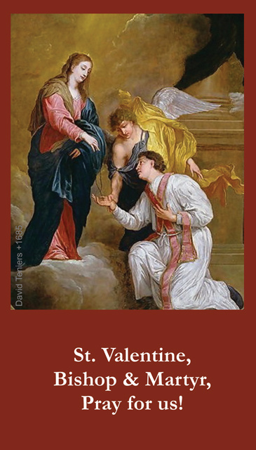 St. Valentine's Day Exchange Prayer Card